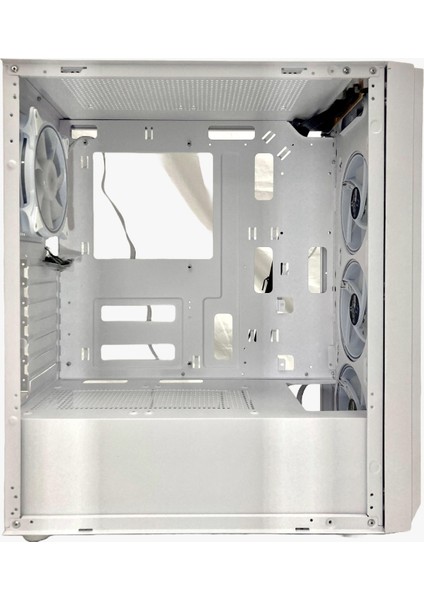 Rainy Beyaz 4X120MM Argb Halo Fan E-Atx Oyuncu Bilgisayar Kasası fırsatları