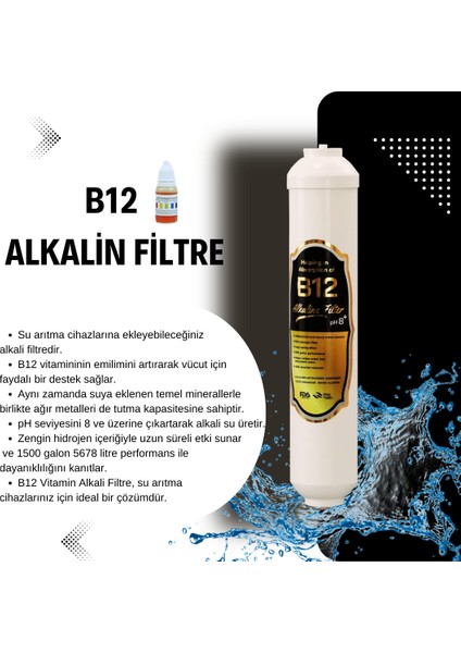 Tüm Kapalı Kasalarla Uyumlu 6'lı Su Arıtma Filtre Seti Ph8 - B 12 Filtre Destekli