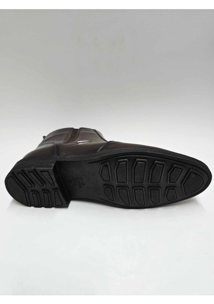 Hakiki Deri Kauçuk Taban Bağcıksız Kahverengi Klasik Erkek Bot C-830102MRTT fırsatları