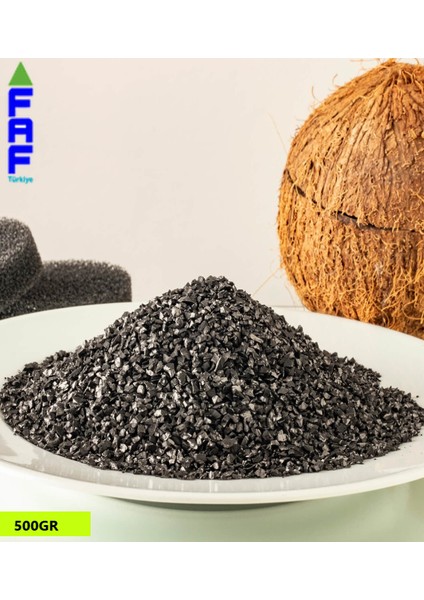 Granül Aktif Karbon Alkol Damıtmaya Uygun Coconut Bazlı 500 gr