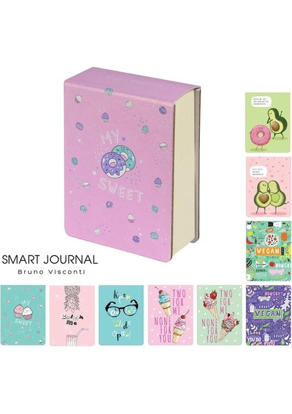Bruno Vıscontı Smart Journal A7 250 Sayfa Desenli Sert Kapak Bloknot 3-558
