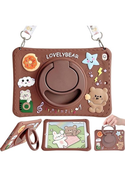 Ipad 9. Nesil 10.2" Kılıf Cute Dolls Çocuk Karekter Kılıfı A2602 A2603 A2604 A2605 Uyumlu