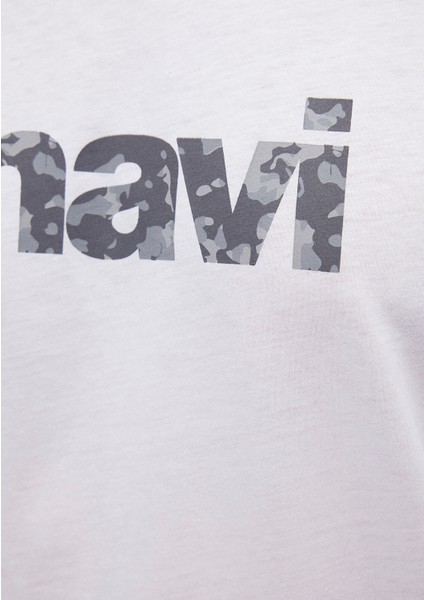 Mavi Logo Baskılı Beyaz Tişört 0611039-620