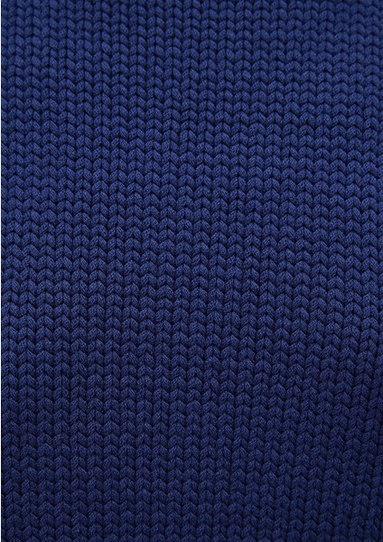 Bisiklet Yaka Lacivert Crop KAZAK1710515-84371