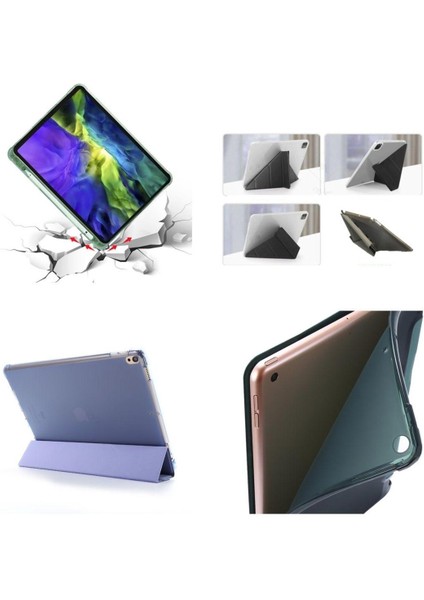 Apple Ipad Air 11INÇ M2 2024 Kılıf Kalem Şarj Bölmeli Case A2902 A2903 A2904