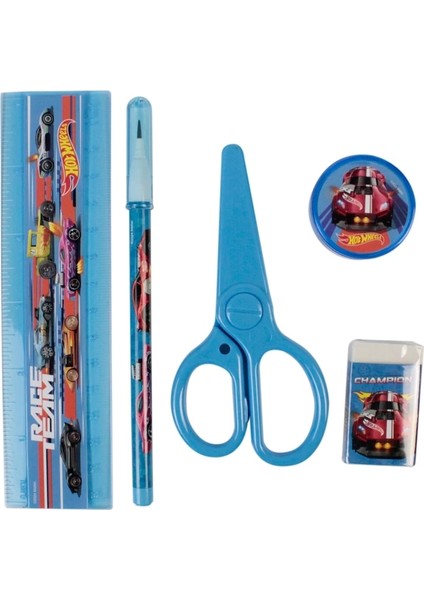 Cem Hotwheels HW-2986 Metal Kırtasiye Seti 6 Parça modelleri