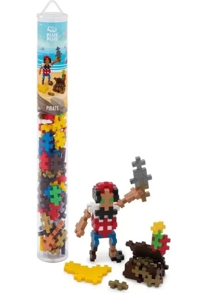 Plus-Plus 4268 Pırate Mini Mix Blok Puzzle Yapı Seti 100 Parça Tüp