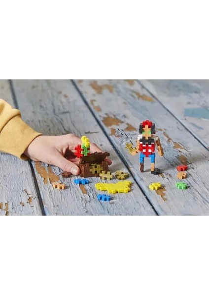 Plus-Plus 4268 Pırate Mini Mix Blok Puzzle Yapı Seti 100 Parça Tüp