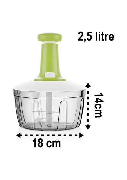 Transformacion Pratik El Rondosu Üstten Basmalı 5 Bıçaklı 2.5 Litre 14X18CM 720896 modelleri