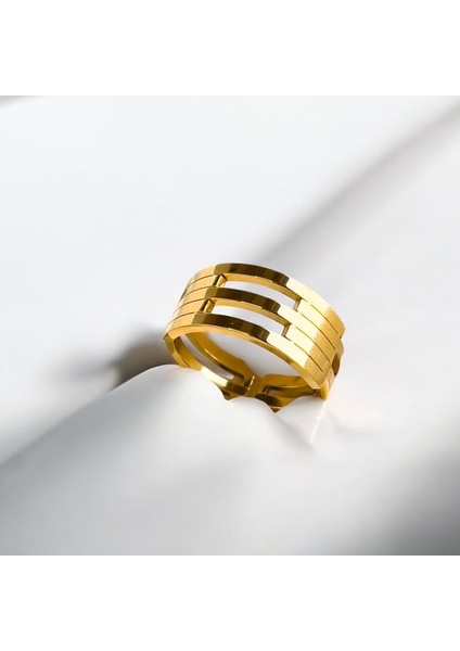 Kaburga Model Gold Yüzük