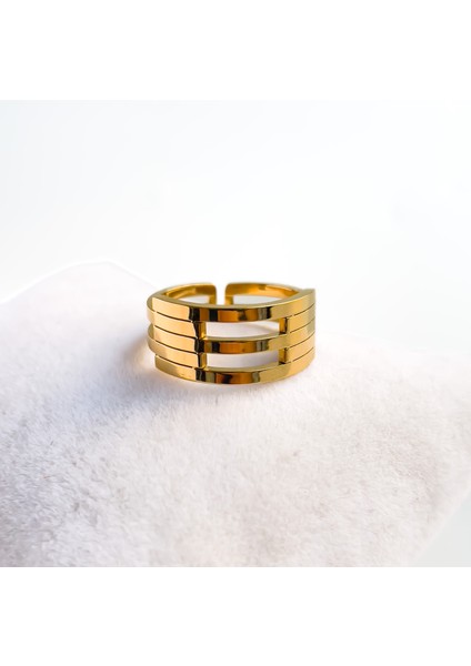 Kaburga Model Gold Yüzük