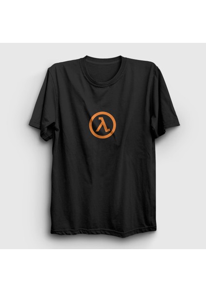 Unisex Siyah Half Life Logo Oyun T-Shirt