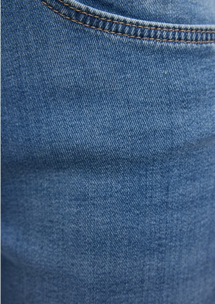 Mona Gold Klasik Gölgeli Indigo Mavisi Jean Pantolon 1049784195