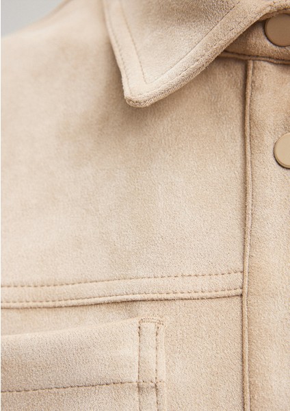 Bej Suni Süet Ceket1110368-86596