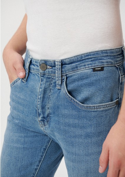 Leo Casual Puslu İndigo Mavisi Jean Pantolon 0076229574