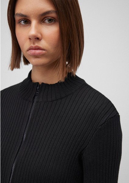 Çift Yön Fermuarlı Siyah Triko 171469-900
