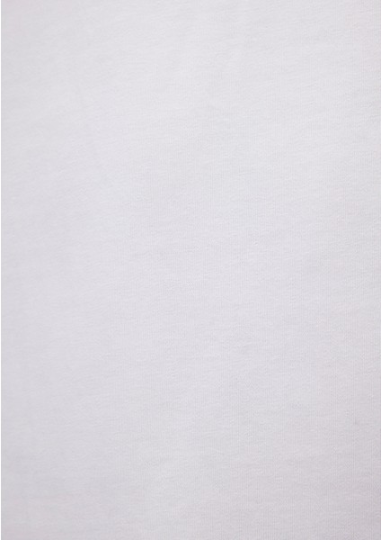 Bisiklet Yaka Beyaz Basic Tişört 0611596-620