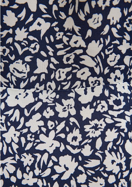 Çiçek Baskılı Dokuma Elbise1310482-87003