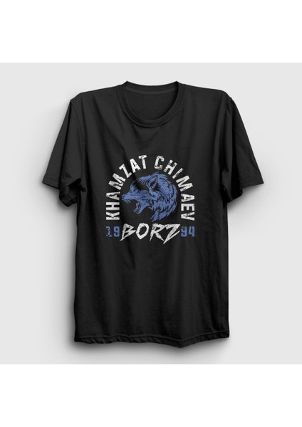 Unisex Siyah Borz Khamzat Chimaev Mma Ufc T-Shirt