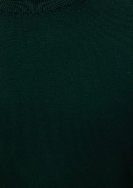 Bisiklet Yaka Yeşil Kazak0710137-85370