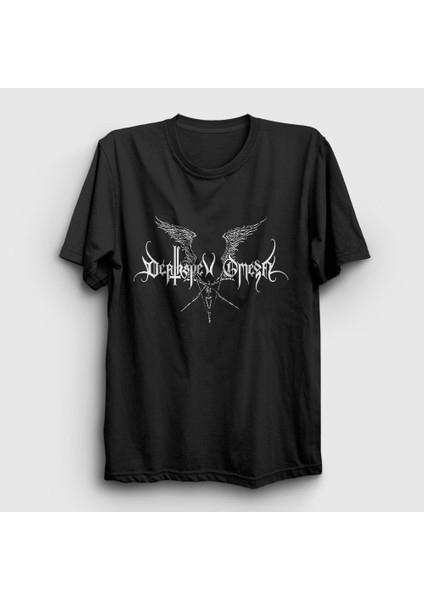 Unisex Siyah Logo Deathspell Omega T-Shirt