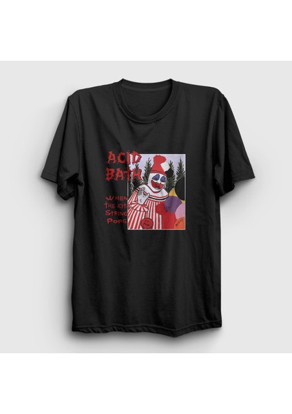 Unisex Siyah Kite String Pops Acid Bath T-Shirt