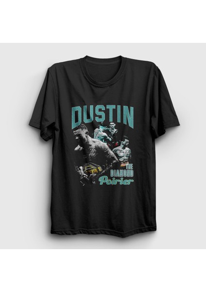 Unisex Siyah The Diamond Ufc Mma Dustin Poirier T-Shirt