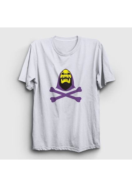 Unisex Beyaz Skeletor İskeletor He Man T-Shirt