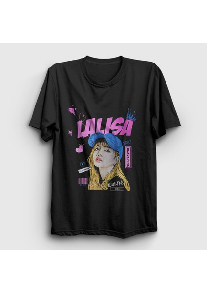 Unisex Siyah Lalisa Lisa Blackpink K Pop T-Shirt