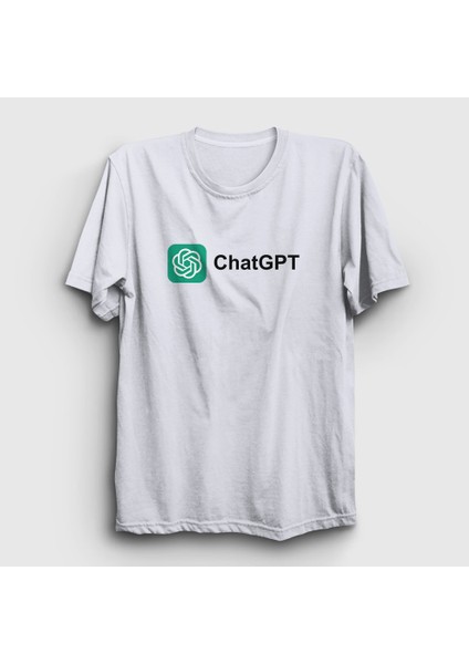 Unisex Beyaz Logo Ai Chatgpt Yapay Zeka T-Shirt