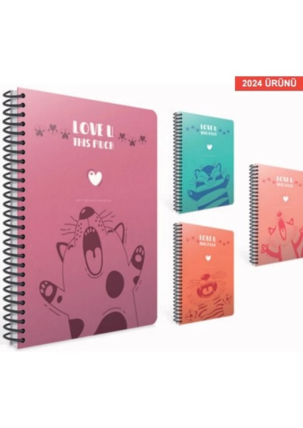 Love U Sp Pp Kapak 17 x 24 cm 80 Yaprak Kareli Defter