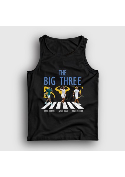 Unisex Siyah Big Three Novak Rafael Roger Tenis Atlet