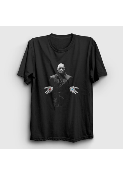 Unisex Siyah Red Pill Blue Pill Morpheus Film The Matrix T-Shirt