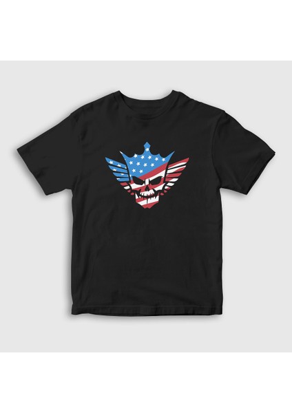 Unisex Çocuk Siyah Logo American Nightmare Wwe Cody Rhodes T-Shirt