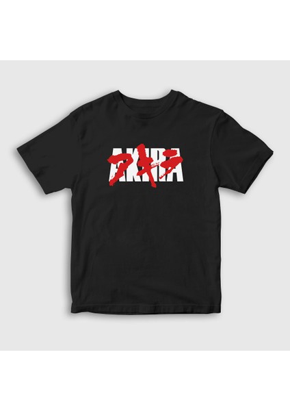 Unisex Çocuk Siyah Logo Anime Movie Film Akira T-Shirt