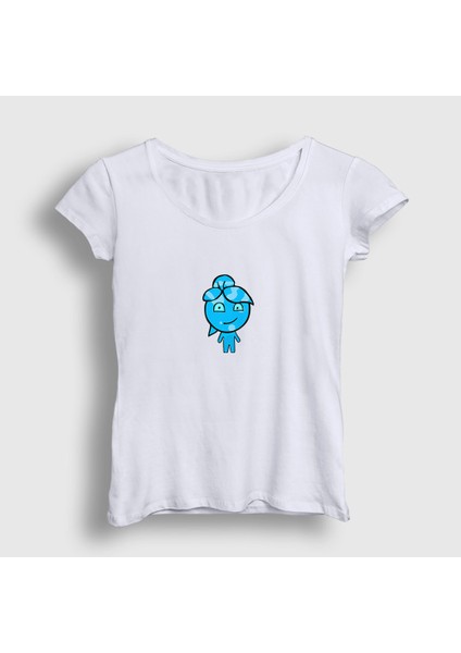Kadın Beyaz Ateş ve Su Oyun Watergirl Sevgili T-Shirt
