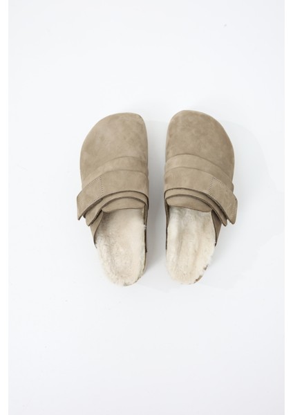 Messina Orijinal Mantar Taban Deri ve Koyun Yünlü Ortopedik terlik fırsatları