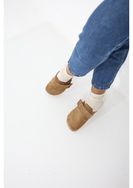 Messina Orijinal Mantar Taban Deri ve Koyun Yünlü Ortopedik terlik modelleri