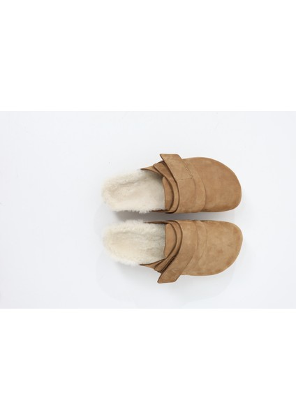 Messina Orijinal Mantar Taban Deri ve Koyun Yünlü Ortopedik terlik fırsatları