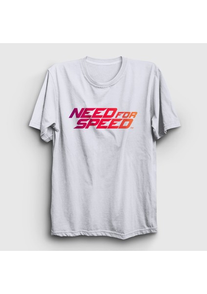 Unisex Beyaz Logo Oyun Need For Speed T-Shirt
