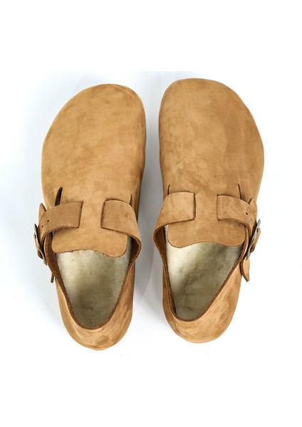 Viyana Orijinal Mantar Taban Deri ve Koyun Yünlü Ortopedik terlik modelleri