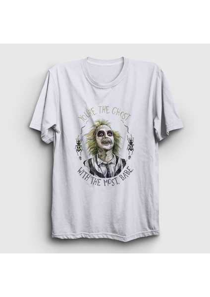 Unisex Beyaz Ghost With The Most Tim Burton Beetlejuice T-Shirt