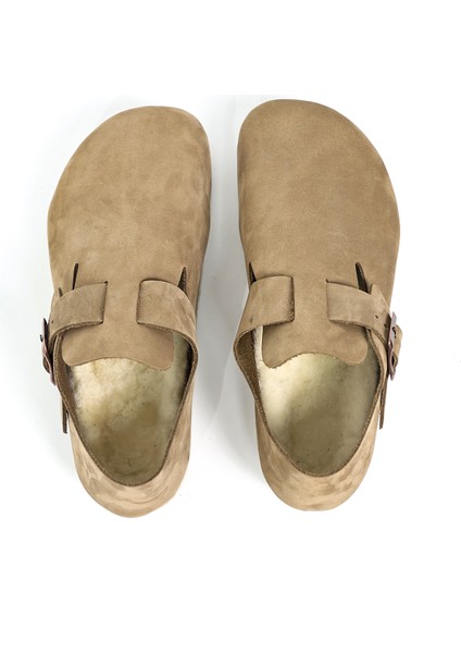 Viyana Orijinal Mantar Taban Deri ve Koyun Yünlü Ortopedik terlik modelleri