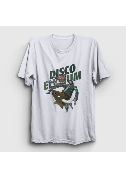 Unisex Beyaz Final Cut Oyun Disco Elysium T-Shirt