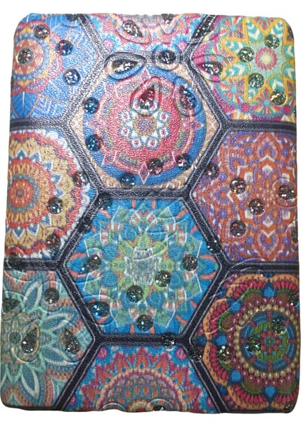 Cep, Çanta, Makyaj Aynası, Şık Desenli, Taşlı, Çift Taraflı, Dikdörtgen, 8,5*6cm Boyutlu, Ayna