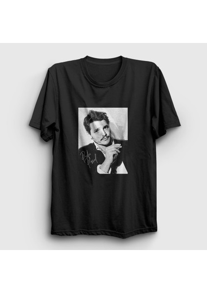 Unisex Siyah Sign Pedro Pascal T-Shirt