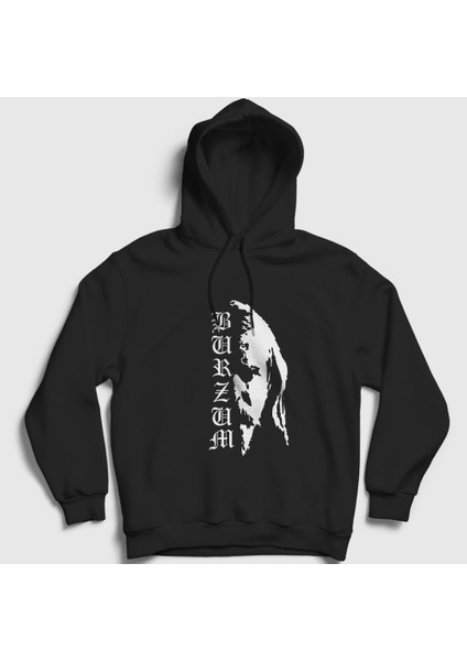 Unisex Siyah Varg Vikernes Burzum Kapüşonlu Sweatshirt