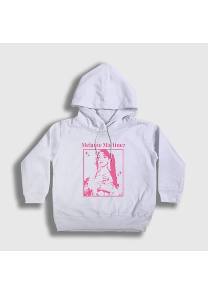 Unisex Çocuk Beyaz K 12 Poster Melanie Martinez Kapüşonlu Sweatshirt
