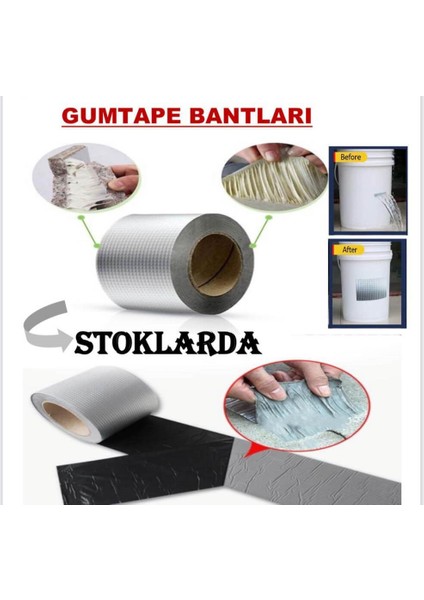 Gum Tape Sakız Bant 48 mm x 2 Metre Alüminyum Tamir Bandı (4767) - MCT2094-1112