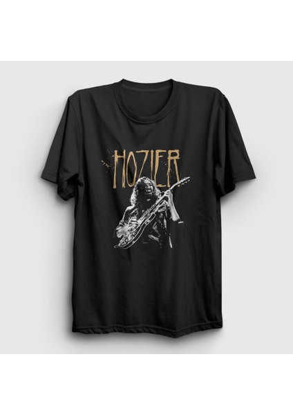 Siyah Dublin Guitar Müzik Hozier T-Shirt